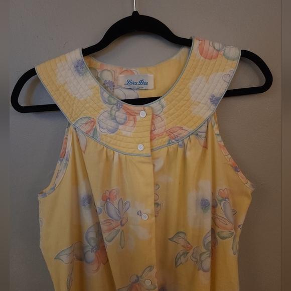 Vintage Yellow Floral Dress By Lara Dee - Picture 4 of 13